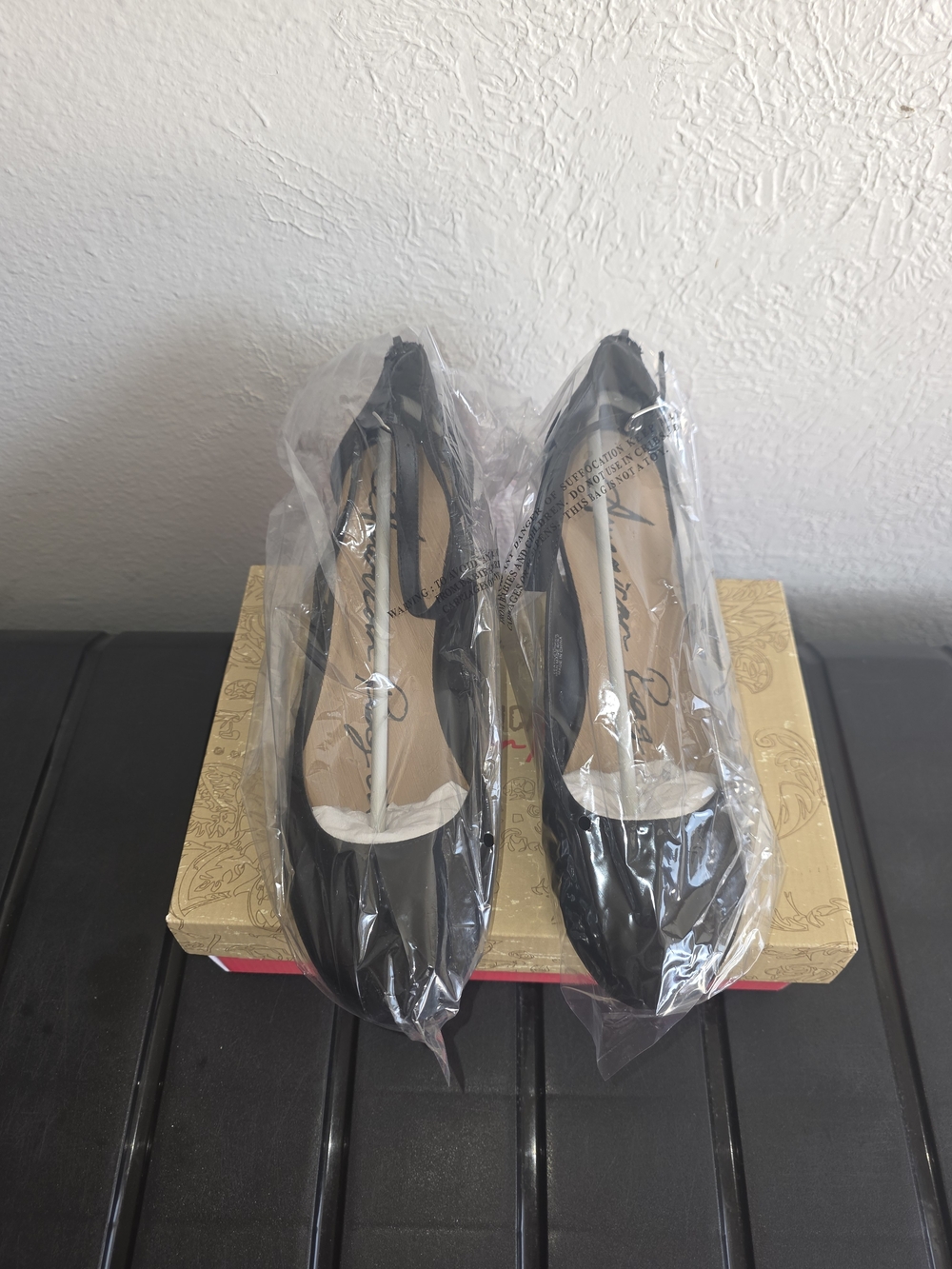 American Rag Black Ankle-Strap Platform Heels - Picture 2 of 14